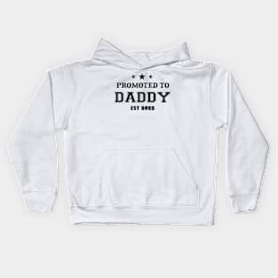 Promoted To Daddy Est 2022 Soon To Be Father Kids Hoodie